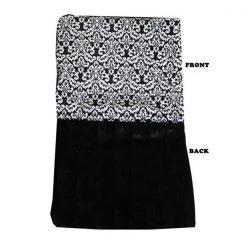 Mirage Pet 500-136 FnBkCB Luxurious Plush Carrier Blanket; Fancy Black