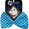 Petpal Aqua Blue Swiss Dots Pet Bow Tie