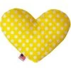 Mirage Pet 1250-TYHT6 Sunny Yellow Swiss Dots 6 in. Heart Dog Toy