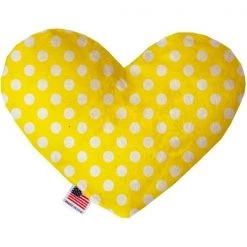 Mirage Pet 1250-TYHT6 Sunny Yellow Swiss Dots 6 in. Heart Dog Toy