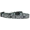 Petpal Fancy Black & White Nylon Ribbon Dog Collar - Extra Small