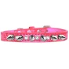 Petpal Silver Spike & Clear Jewel Croc Dog Collar; Bright Pink - Size 14