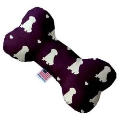 Mirage Pet 1192-TYBN6 Puppy Love Bone Dog Toy; Purple - 6 in.
