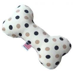 Petpal Plush Bone Dog Toy Beach Dots - 6 in.