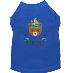 Petpal Wild Child EmbroideRed Dog Shirt; Blue - Med 12