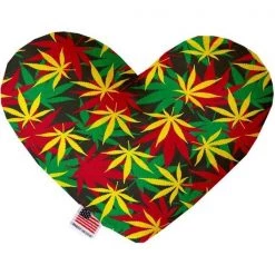 Petpal 6 in. Rasta Mary Jane Heart Dog Toy