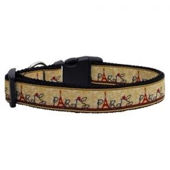 Mirage Pet 125-077 CT With Love From Paris Nylon Cat Collar