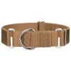Mirage Pet 124-1M TNSM Plain Nylon Martingale Dog Collar; Small - Tan