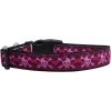 Mirage Pet 125-151 CT Hot Pink Plaid Skulls Nylon Cat Collar