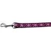 Mirage Pet 125-151 3804 Hot Pink Plaid Skulls Nylon Dog Leash; 0.38 in. x 4 ft.