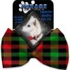 Mirage Pet 1306-BT Christmas Plaid Pet Bow Tie