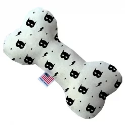 Mirage Pet 1208-CTYBN10 Super Hero Masks Canvas Bone Dog Toy - 10 in.
