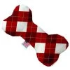 Mirage Pet 1311-CTYBN6 Candy Cane Argyle Canvas Bone Dog Toy - 6 in.
