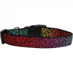 Mirage Pet 125-095 CT Rainbow Leopard Nylon Cat Collar