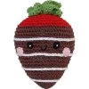 Mirage Pet 500-111 MCS Knit Knacks Strawberry Organic Cotton Small Dog Toy; Milk Chocolate