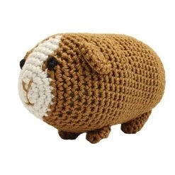 Mirage Pet 500-111 GPG Knit Knacks Goober the Guinea Pig Organic Cotton Dog Toy; Small