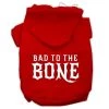 Mirage Pet 62-128 SMRD Bad to the Bone Dog Pet Hoodies; Red - Small 10