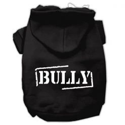 Mirage Pet 62-22 XXXLBK Bully Screen Printed Pet Hoodies; Black - 3XL 20