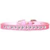 Petpal One Row Clear Jewel Croc Dog Collar; Light Pink - Size 12