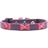 Petpal Pink Glitter Bow Widget Dog Collar; Lavender - Size 16