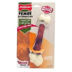 Nylabone 18214836742 Dura Chew Animal Part Alternative Femur Beef Flavor; Large