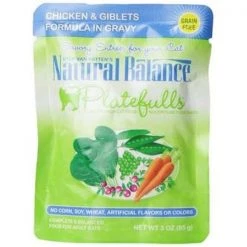 Natural Balance Pet Foods 723633531030 Natural Balance Platefulls Chicken & Giblets Formula in Gravy Cat Food; Case of 24