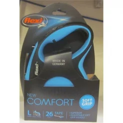 Flexi 840317106459 Large Comfort Tape Leash; Blue - 110 oz x 26 ft.