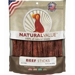 Loving Pets Products LP8062 16 oz Natural Value Treats Beef Sticks