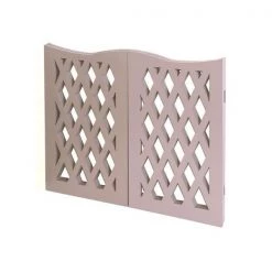 212 Main 5224 Wood Pet Gate with Curved Top; Grey