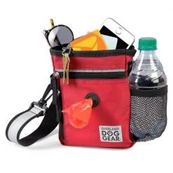 Overland Dog Gear ODG06 Night or Day Travel Bag Set for Dog Walks - Red - 6 Piece