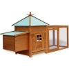 Onlinegymshop.Com Online Gym Shop CB17618 Deluxe Wooden Chicken Coop Nest Hen House Rabbit Hutch - 75 in.
