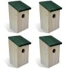 Onlinegymshop.Com Online Gym Shop CB18596 Bird House Nesting Box Wood - 4 Piece
