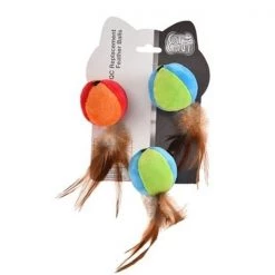 Cat Craft 3903503 EK QC Feather Balls; Multi Color - 9 Total