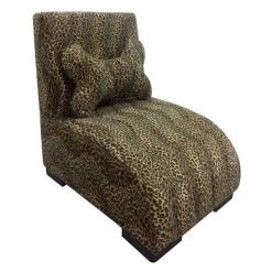 Ore Furniture HB4289 22.75 in. Leopard Lounge Upholstered Pet Furniture