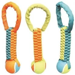 Boss Pet Products 1868090 Braided Chomper Pet Toy Tennis Tug; 12 in. - Nylon