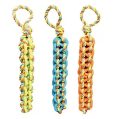 Straightcrate 20 in. Braided Pet Toy Rope Tug; Thermoplastic Rubber