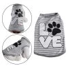 Primeware 6100-LG Love Dog Shirt Grey Stripe - Large