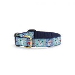 Up Country Organics Up Country SNMCQ2W Snowman Pet Collar - Small Wide