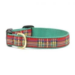 Up Country Organics Up Country CSPCQ1N Christmas Sparkle Plaid Pet Collar - Extra Small Narrow
