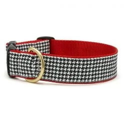 Up Country Organics Up Country HTBCQ1N Classic Black Houndstooth Pet Collar - Extra Small Narrow