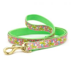 Up Country Organics Up Country PKPLFLW 6 ft. Wide Pink Palms Lead for Pet