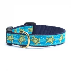 Up Country Organics Up Country TTLCQ3N Sea Turtle Pet Collar - Medium Narrow