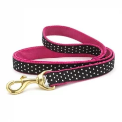 Up Country Organics Up Country WDOLFLN 6 ft. Narrow Black & White Dot Lead for Pet