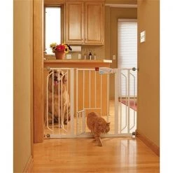 Carlson Pet Products 916000 Carlson Pet Products Extra Wide Walk Thru Gate with Pet Door