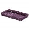 Mid-West Metal Products 277437 22 in. Quiet Time Couture Ashton Bolster Pet Bed - Plum
