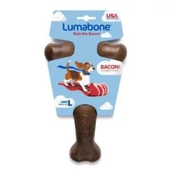 Benebone 854054 Lumabne Bacon Wishbone Chew Toy Jmb