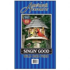Americas Favorite 4150060 40 lbs Singin Good Wild Bird Feed Blue Stripe Bag; Blue Stripe
