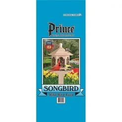 Prince Wild Bird Seed 0650210 40 lbs Songbird with Corn Wild Bird Feed Turquoise Bag; Turquoise