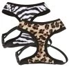 Casual Canine ZA5181 16 12 Plush Print Harness Zebra - Medium
