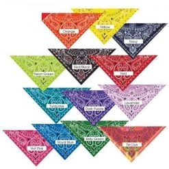 Petedge Top Performance Paisley Dog Bandanas; Dark Green